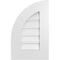 Ekena Millwork Quarter Round Top Left Surface Mount PVC Gable Vent w/ 3-1/2"W x 1"P Standard Frame, 14"W x 22"H GVPQL14X2201SF - alternate 1